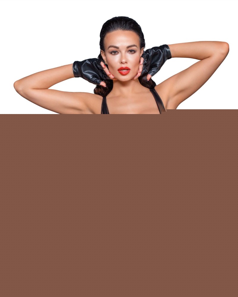 Боді з мокрим ефектом Noir Handmade F244 Powerwetlook body with high cut bottom hem, S - зображення 1