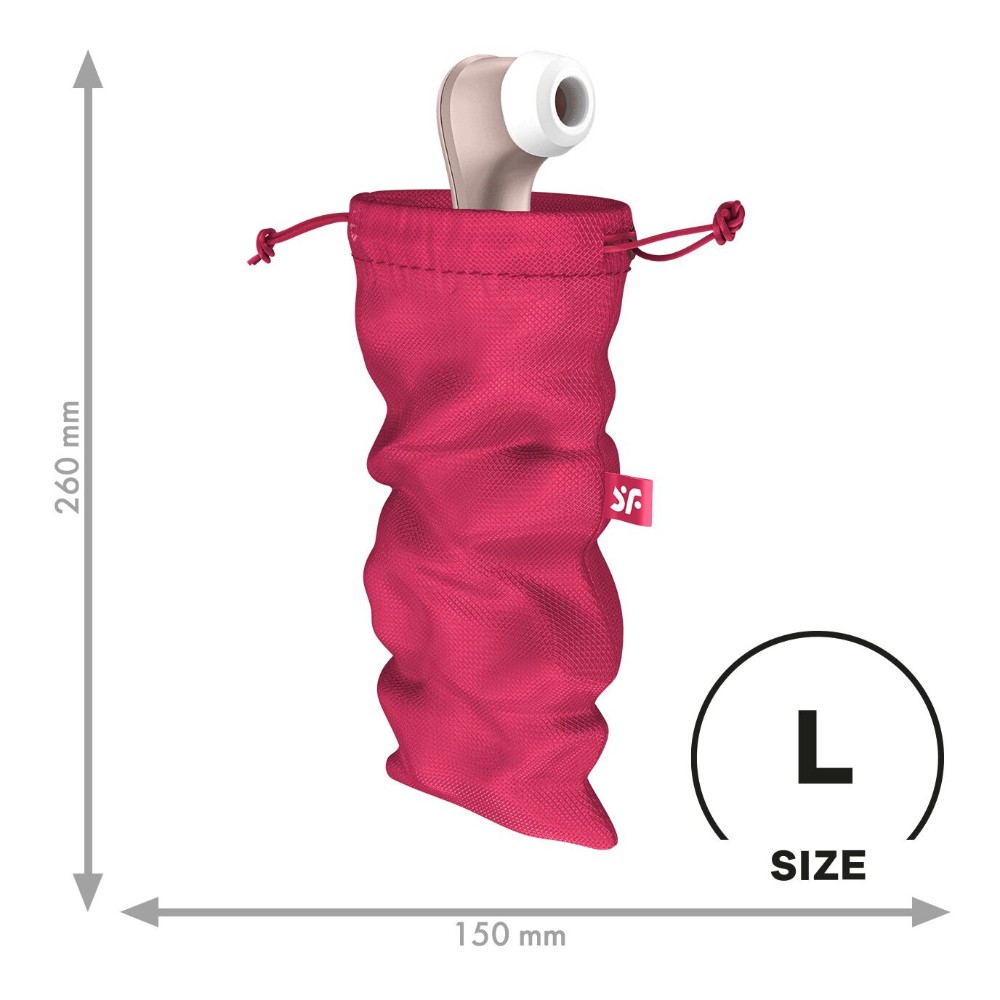Мішечок для секс-іграшок Satisfyer Treasure Bag L, рожевий, на шнурку - зображення 1