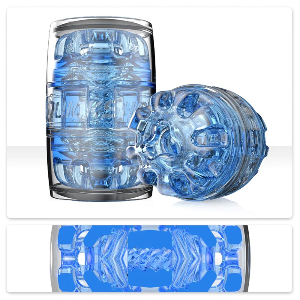 Мастурбатор Fleshlight Quickshot Turbo Blue Ice, компактний, чудово для пар і мінету - зображення 1