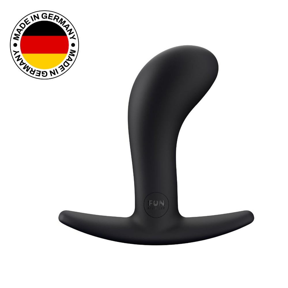 Анальна пробка Fun Factory BOOTIE S, чорна, діаметр 2,8 см, тонкий обмежувач - зображення 1