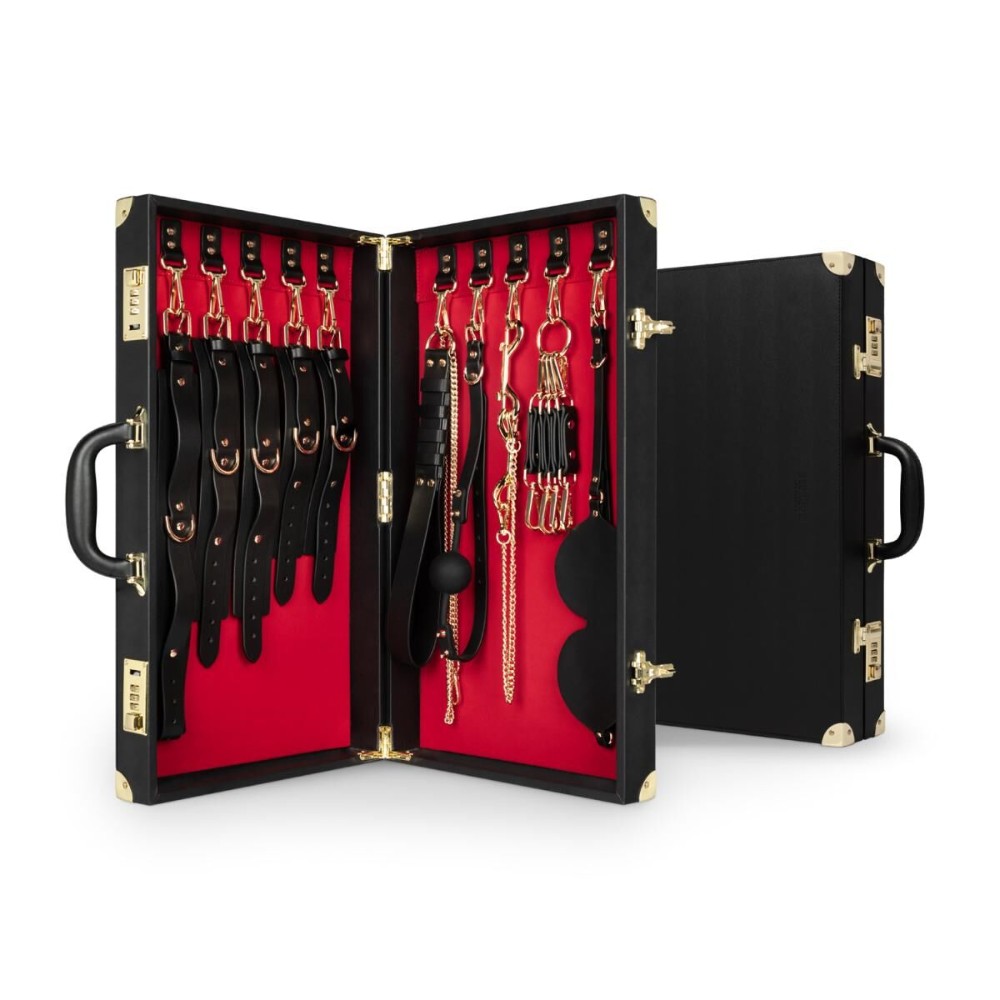 Набір для BDSM Bedroom Fantasies: Bondage Suitcase 13 Pcs - Cow Leather - зображення 1