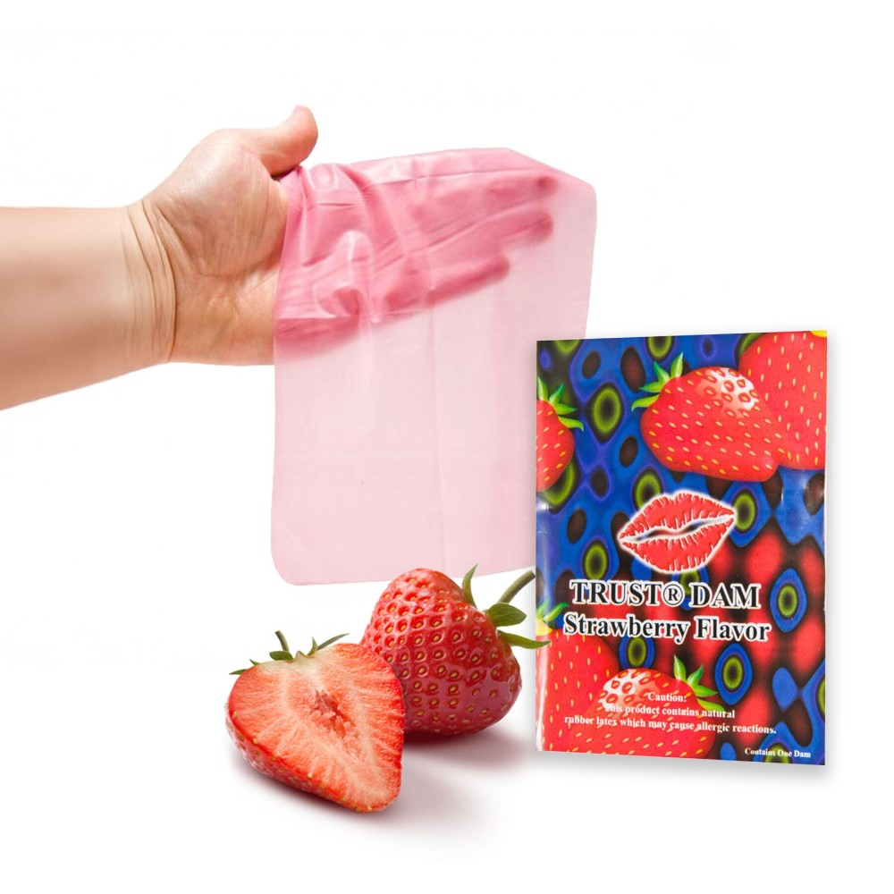 Латексна серветка Latex Dental Dams Strawberry 1 шт - зображення 1