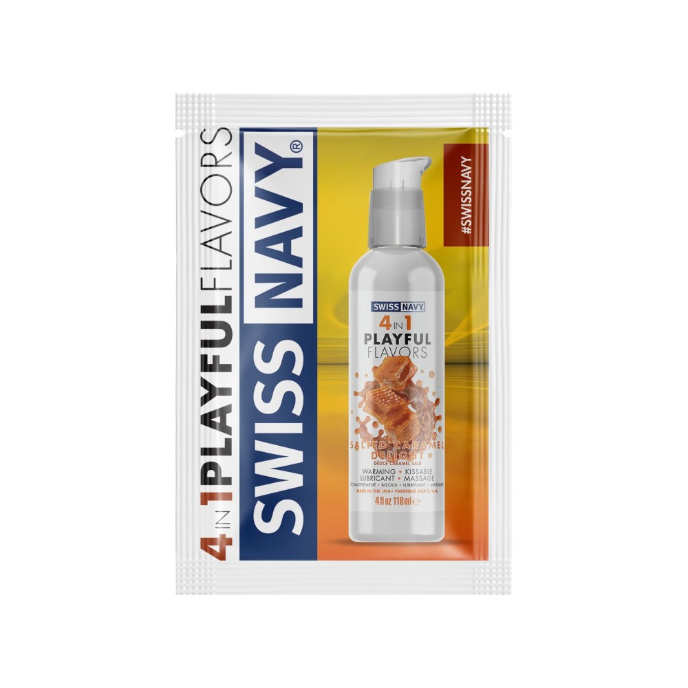 Пробник Swiss Navy 4 in 1 Salted Caramel Delight 5 мл - зображення 1