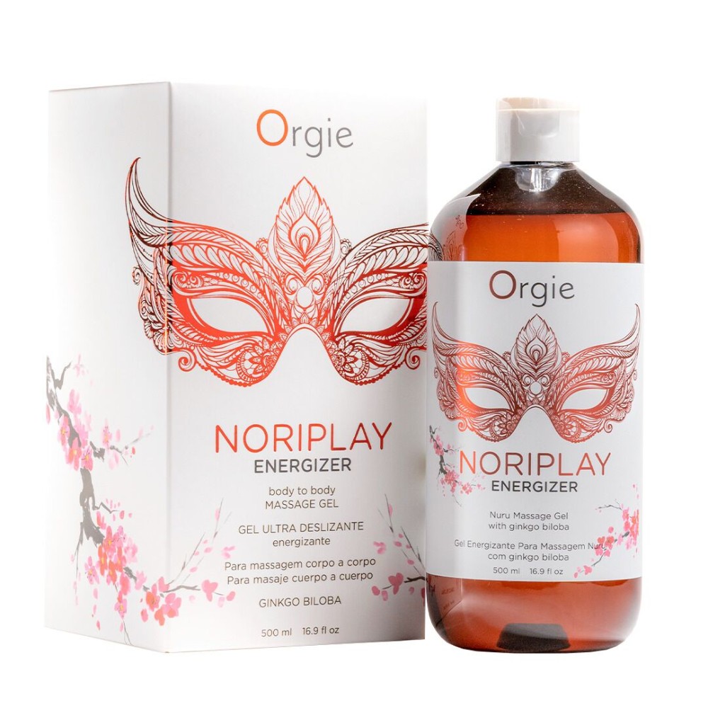Гель для NURU-масажу Orgie – Noriplay Energizer (500 мл), екстракт гінкго білоба, захисне простирадло - зображення 1