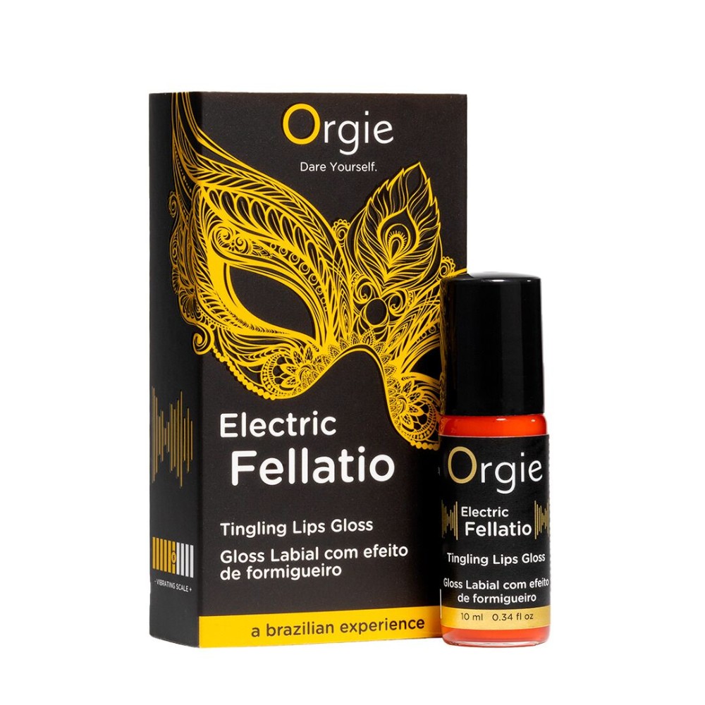 Віброблиск для губ Orgie Electric Fellatio Lips Gloss Tutti-frutti 10 мл, з ефектом поколювання - зображення 1