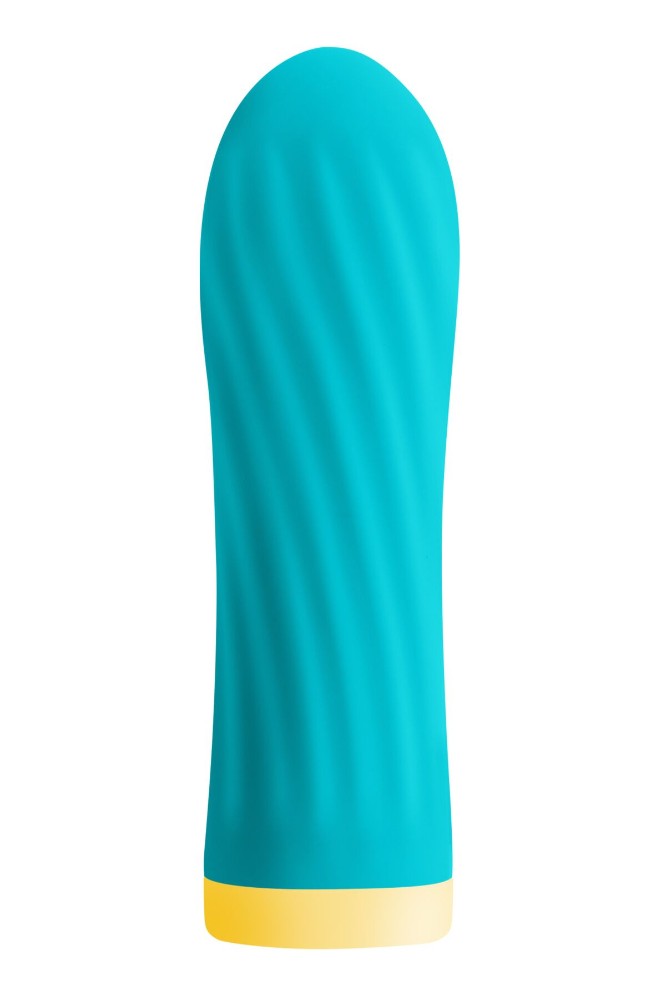 Віброкуля S Pleasures Bullets Twist & Shout Turquoise, бірюзова, ребриста поверхня, 10 режимів - зображення 1