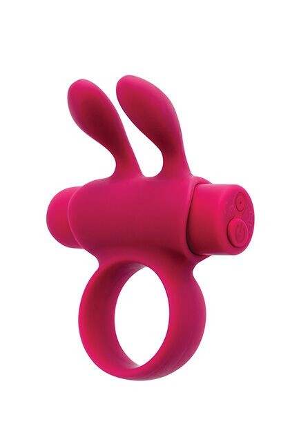 Ерекційне віброкільце S Pleasures Premium Rabbit Ring рожеве, зі знімною віброкулею та вушками - зображення 1