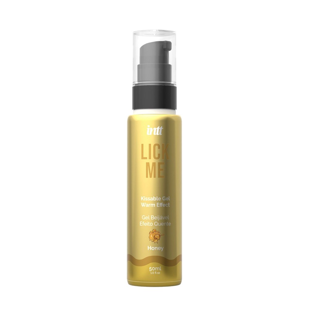Гель для оральних пестощів із зігрівальним ефектом INTT Lick Me Kissable Gel Honey 50 мл, без цукру - зображення 1