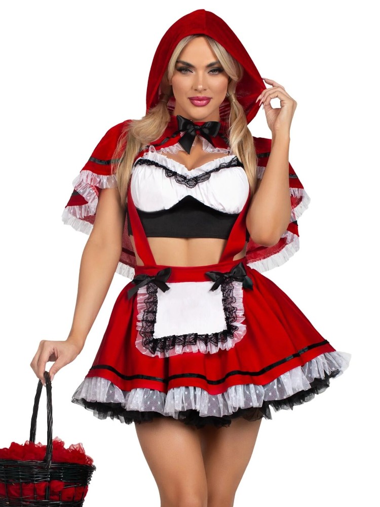Костюм Червоної Шапочки Leg Avenue Flirty Miss Red Top and Skirt S - зображення 1