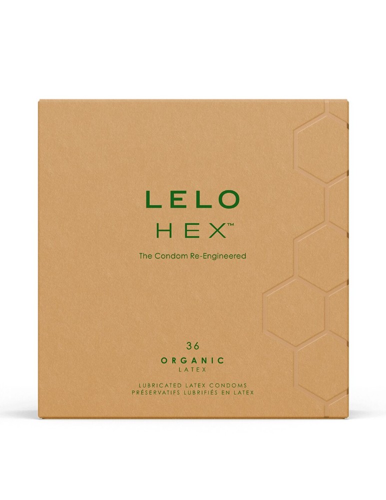 Презервативи LELO HEX Condoms Organic 36 Pack, тонкі та суперміцні - зображення 1