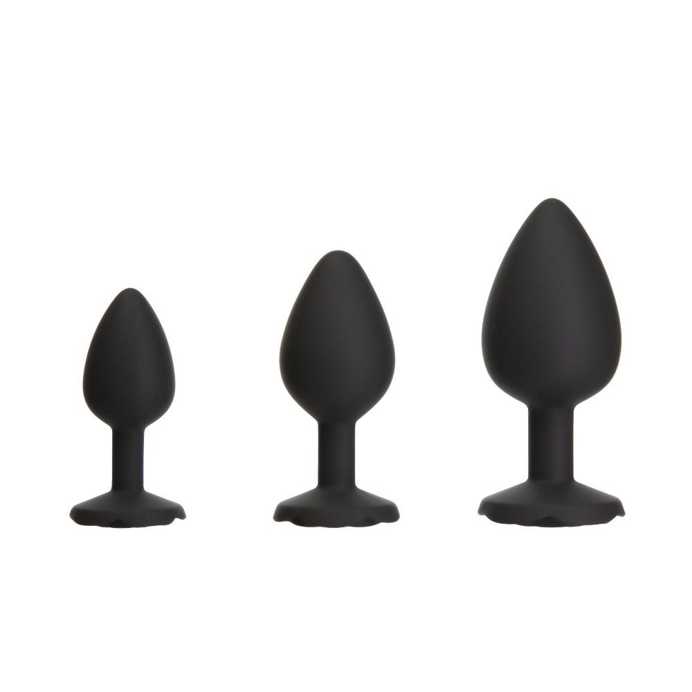 Набір силіконових анальних пробок BMS Roses Til’ Dawn Silicone Anal Plug Kit Starter Kit Black - зображення 1