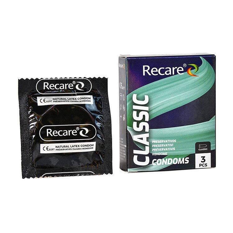 Презервативи Holographic Recare Classic Condoms 3 шт, класичні - зображення 1
