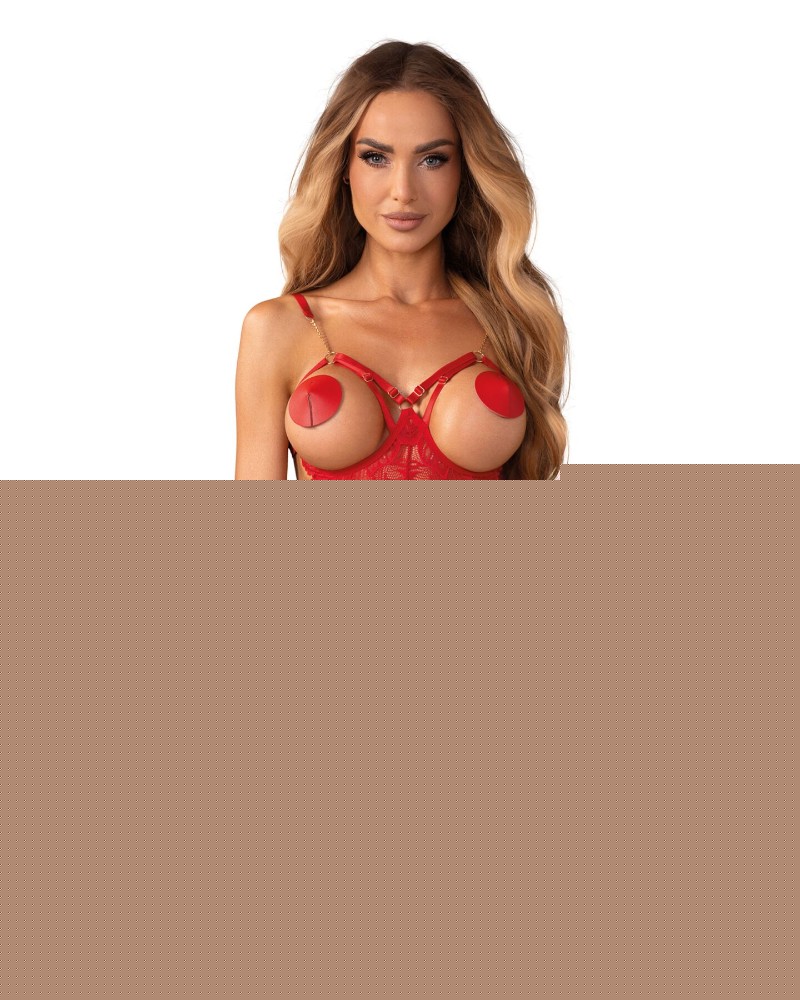 Боді Obsessive Matildea crotchless teddy L/XL - зображення 1