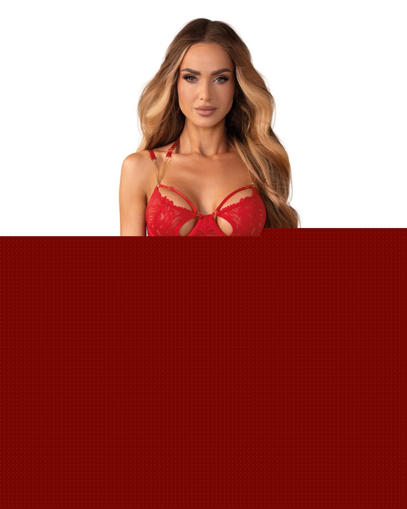 Комплект Obsessive Matildea 2-pcs crotchless set L/XL - зображення 1