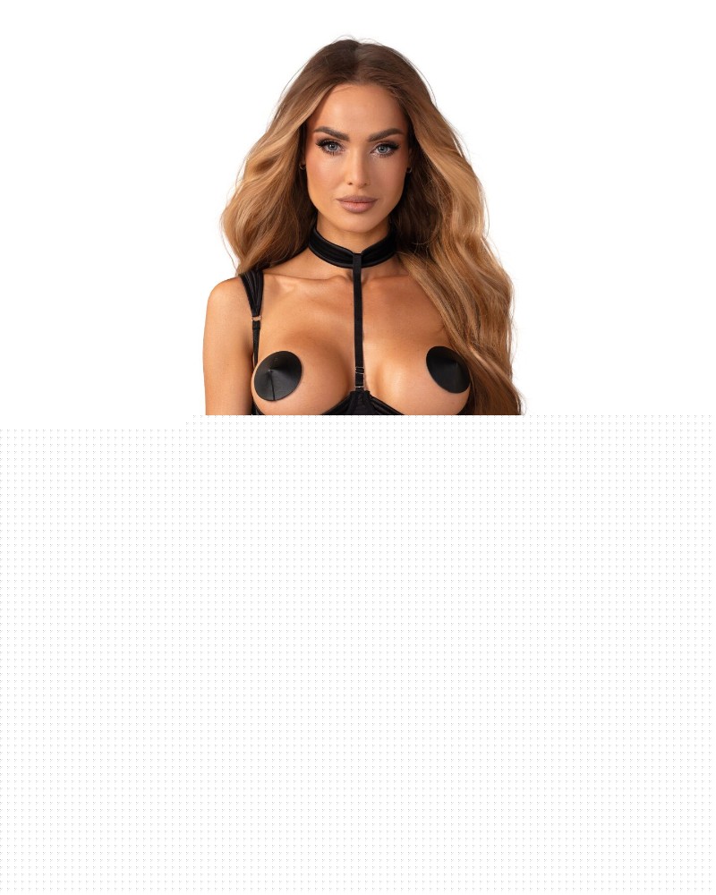 Комплект Obsessive Roccele 2-pcs crotchless set 2XL/3XL - зображення 1