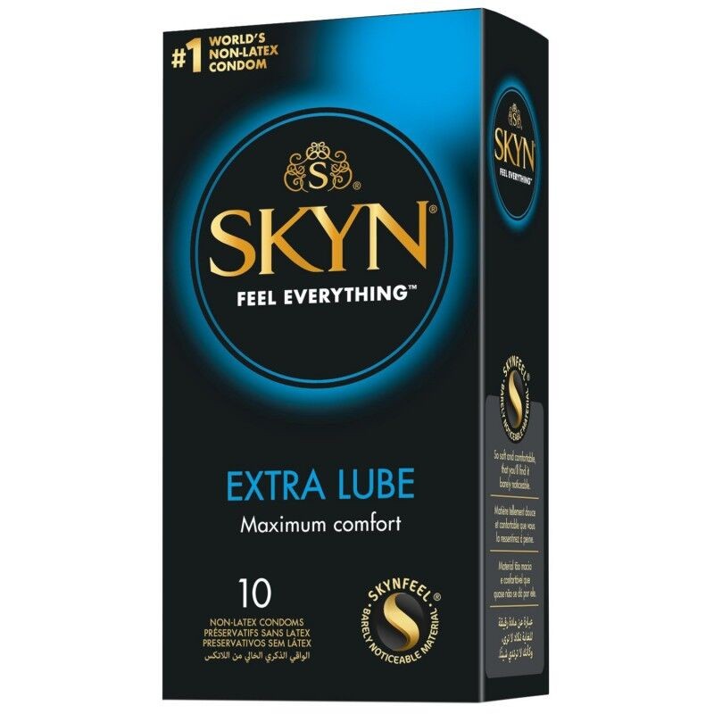 Безлатексні преміум-презервативи SKYN Extra Lube 10 шт, на 40 % більше змазки - зображення 1