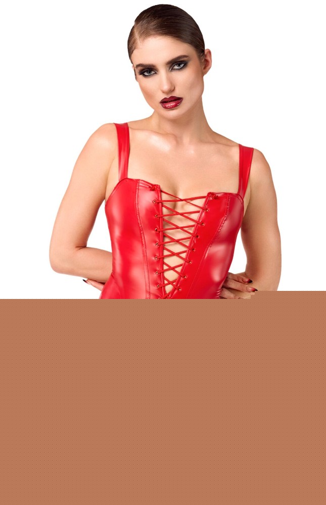 Сукня Noir Handmade F364 Bombshell Lace-Up Mini Dress Red XS - зображення 1
