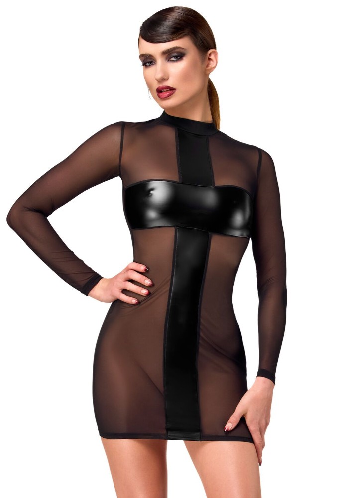 Сукня Noir Handmade F369 Crossfire Mesh & Wetlook Mini dress L - зображення 1