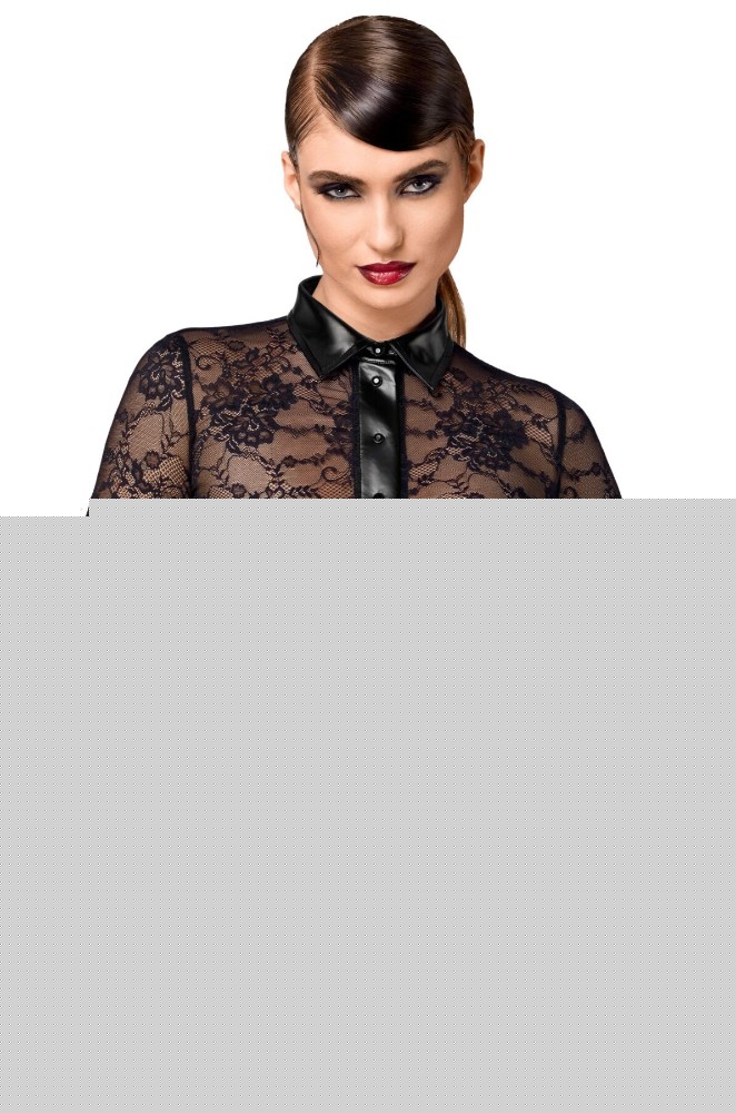 Блуза Noir Handmade F377 Noirelle Lace Button-up Shirt S - зображення 1