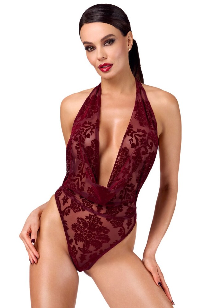 Боді Noir Handmade F386 Kink Royal cascade bodysuit L - зображення 1