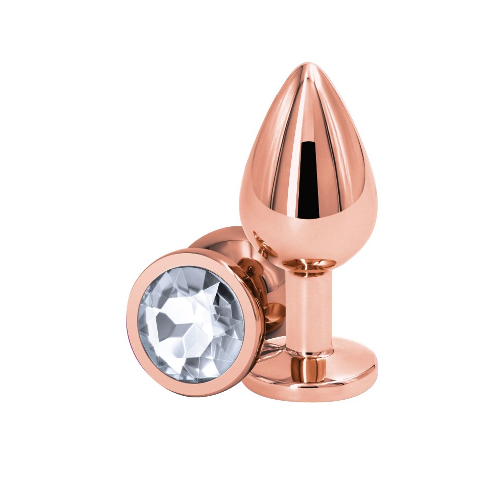 Анальна пробка NS Novelties Rear Assets - Rose Gold - Medium - Clear - зображення 1