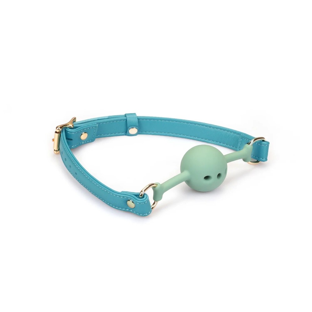 Кляп Liebe Seele Blue Lamb Leather Ball Gag with Velvet Lining - зображення 1