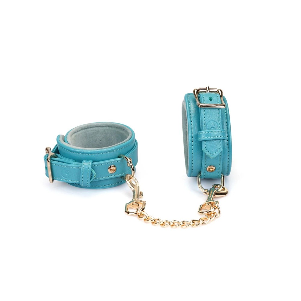 Наручники Liebe Seele Blue Lamb leather Wrist Cuffs with Velvet Lining - зображення 1