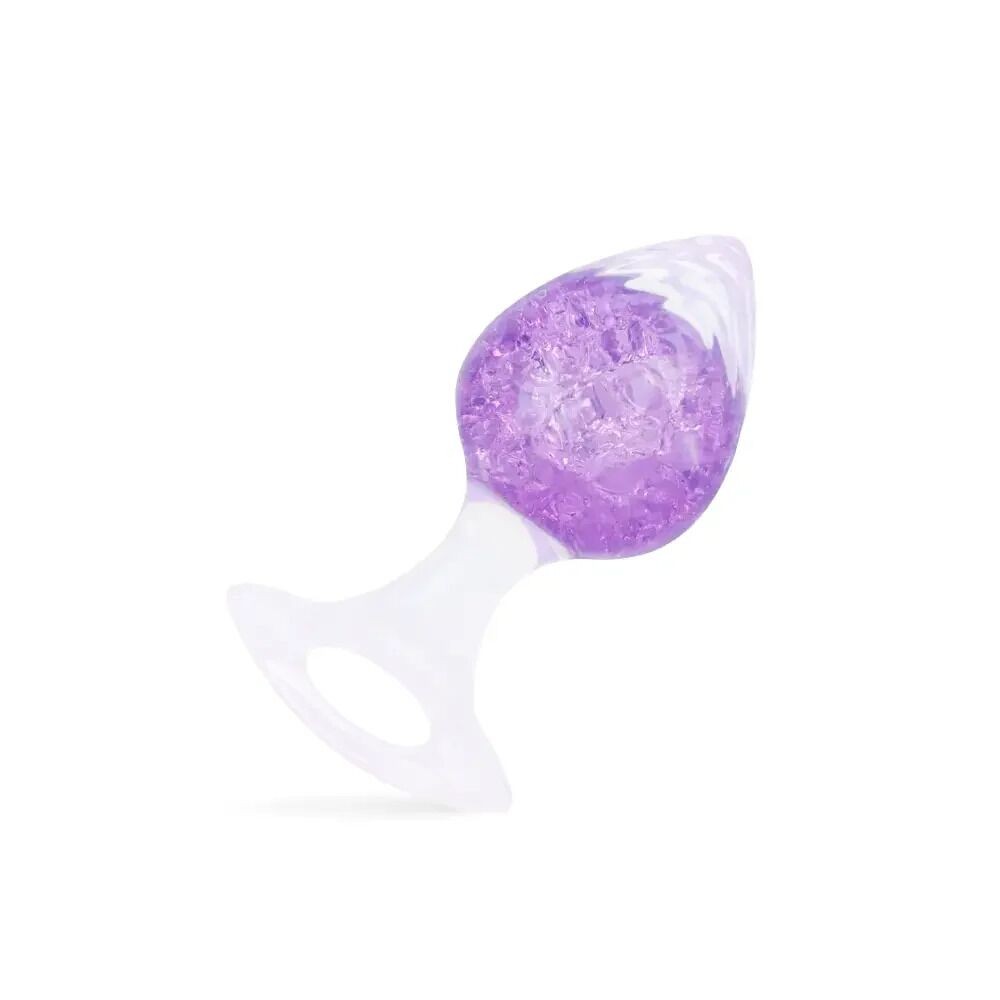 Анальна пробка Liebe Seele Heart-shaped Crystal Anal Plug - Purple Small - зображення 1