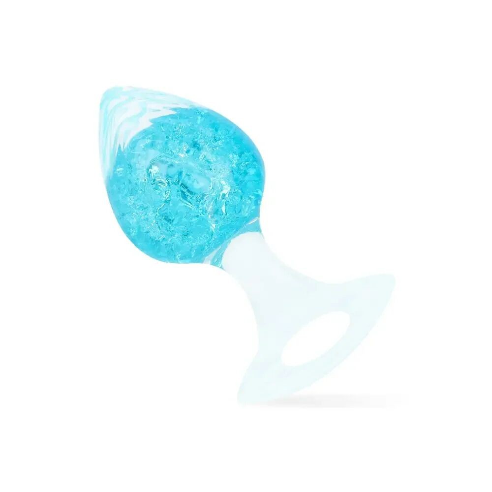 Анальна пробка Liebe Seele Heart-shaped Crystal Anal Plug - Blue Medium - зображення 1