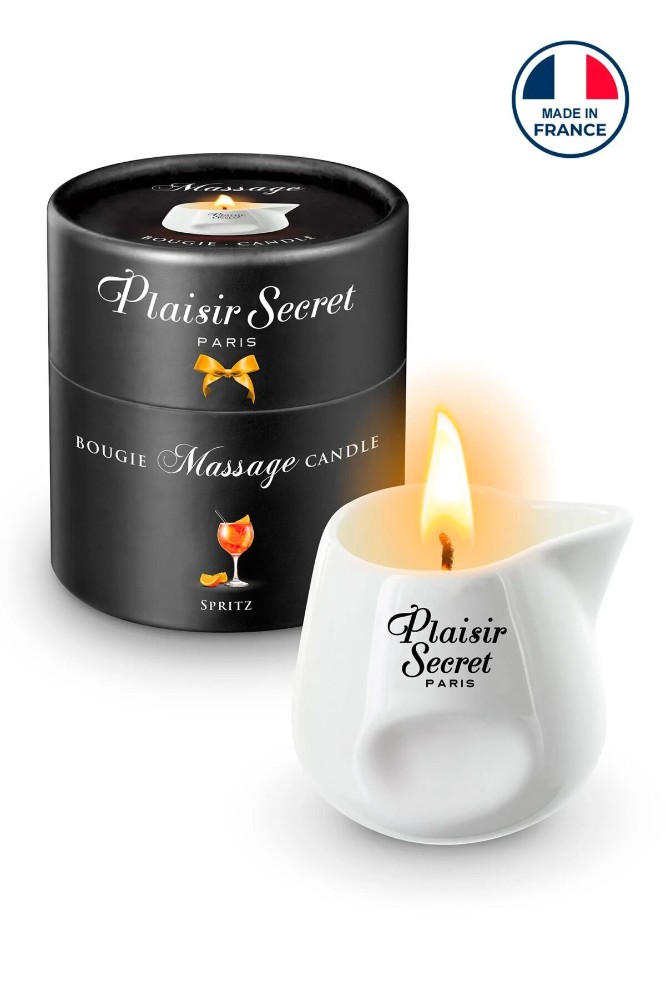 Масажна свічка Plaisirs Secrets Spritz (80 мл) подарункове паковання, керамічний посуд - зображення 1
