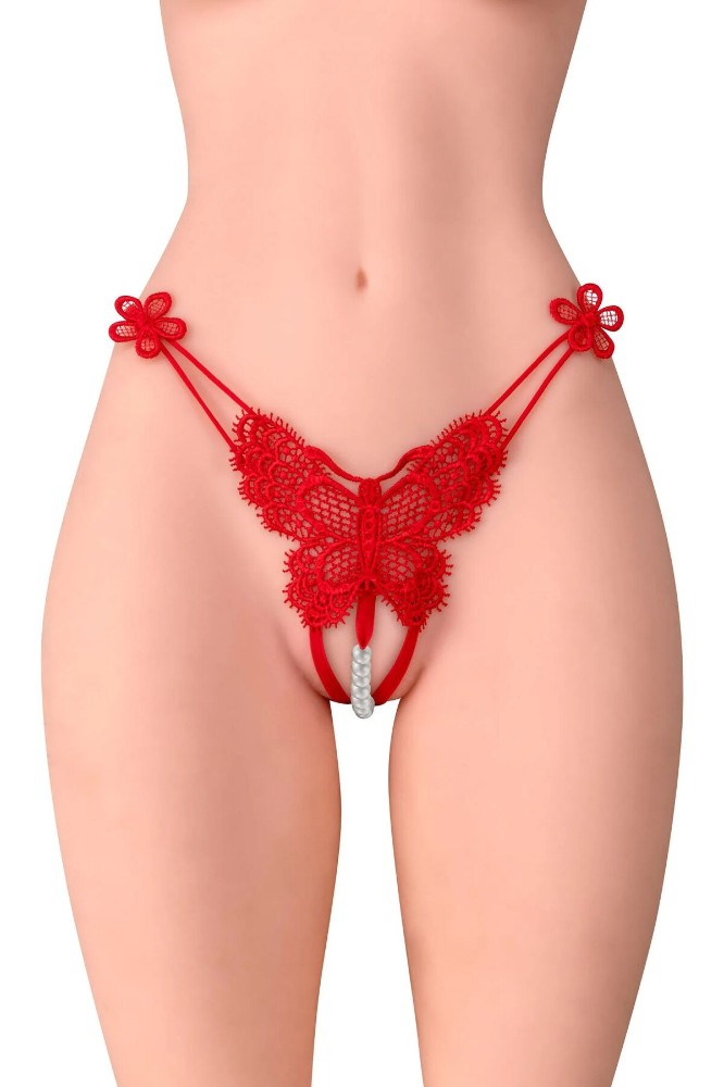Трусики з перлинами Fashion Secret Natasha Red - зображення 1