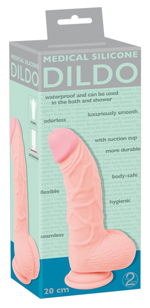 Реалистичный фаллоимитатор с присоской Medical Silicone Dildo L 20mm - зображення 1