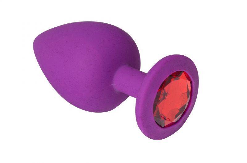 Анальная пробка, Purple Silicone Ruby, M - зображення 1