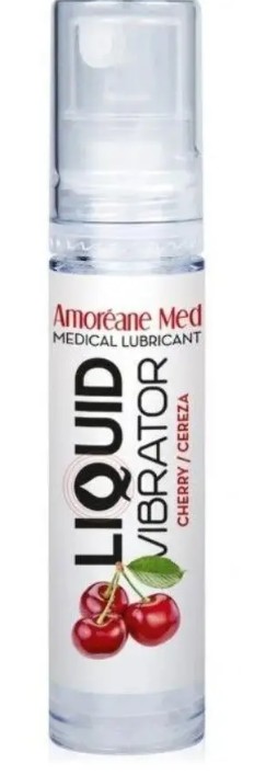 Стимулирующий лубрикант от Amoreane Med: Liquid vibrator - Cherry ( жидкий вибратор ), 10 ml - зображення 1