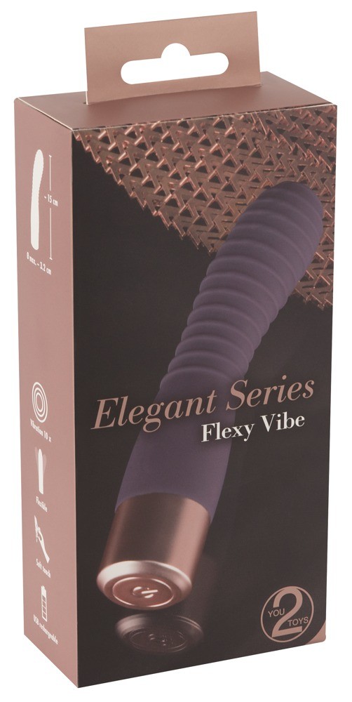 Ребристый вибратор с 10 режимами вибрации Elegant Flexy Vibe - зображення 1