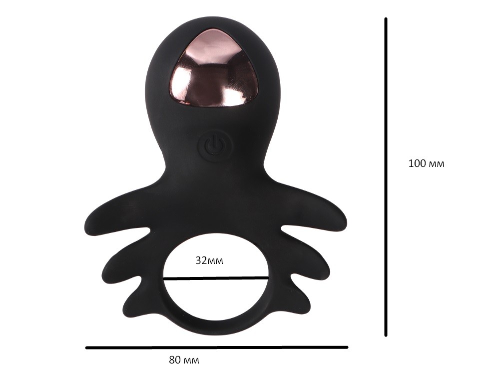 КОЛЬЦО ЭРЕКЦИОННОЕ "Kitty vibrating cock ring ", 10 режимов вибрации - зображення 1