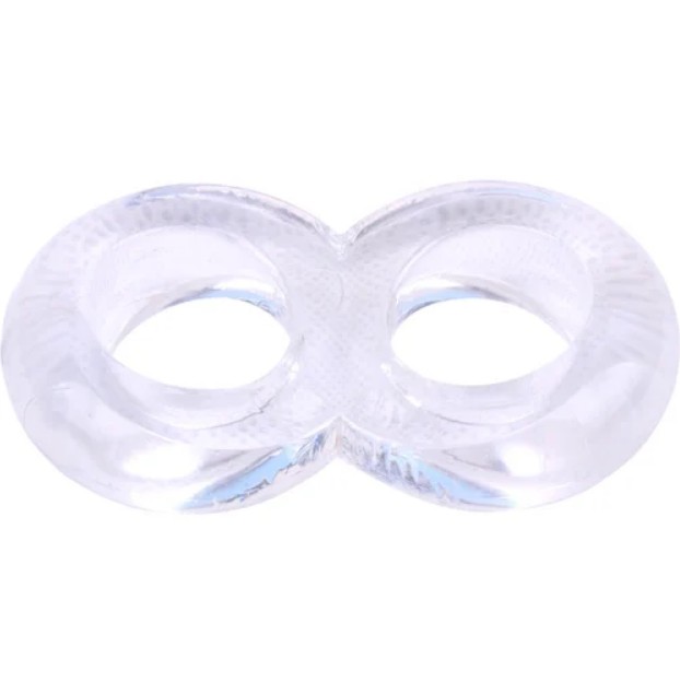 Эрекционное кольцо  Duo Cock 8 Ball Ring, Clear - зображення 1