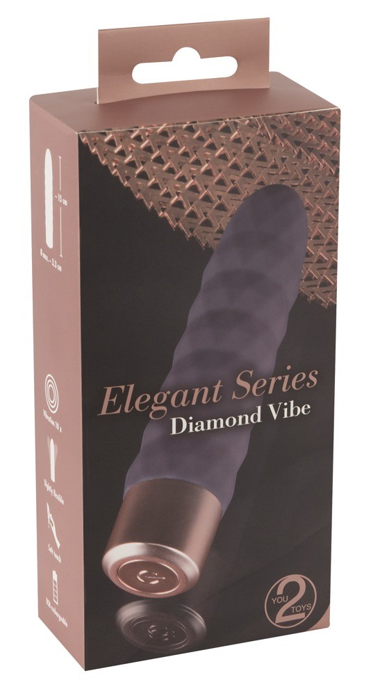 Экстравагантный вибратор с 10 режимами вибрации Elegant Diamond Vibe - зображення 1