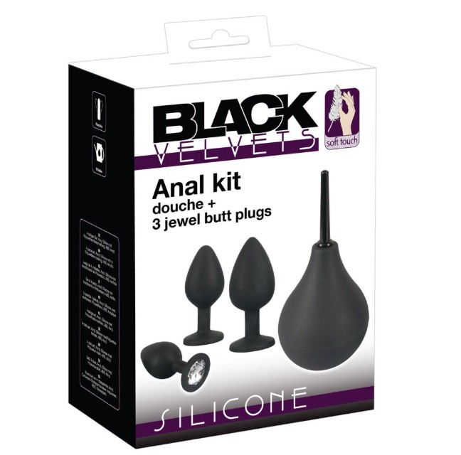 Набор анальный душ + 3 анальные пробки Anal Kit - зображення 1