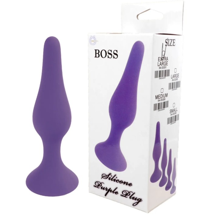 Анальный плаг Silicone Plug Purple - Large - зображення 1