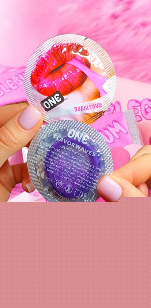 Презервативы ONE Bubblegum (ароматизированные)(по 1 шт)(упаковка может отличаться цветом и рисунком) - зображення 1