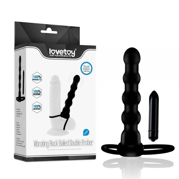 Анальное двойное удовольствие с вибрацией Double Prober Vibrating - зображення 1