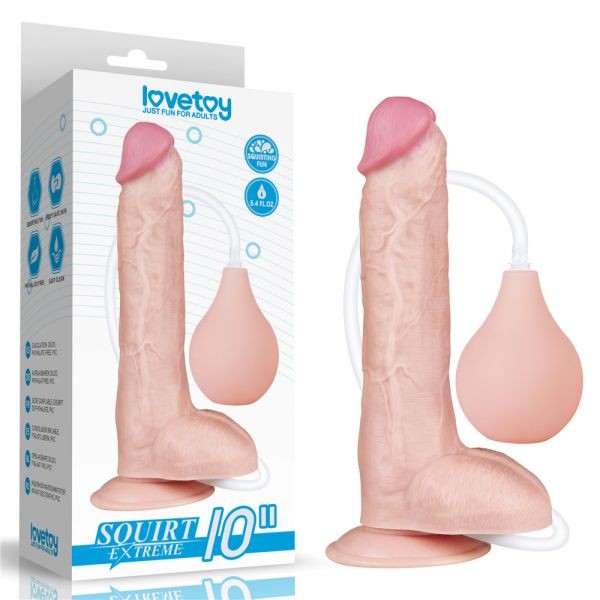 Фаллоимимтатор с функцией семяизвержения реалистик 10'' Squirting Dildo - зображення 1