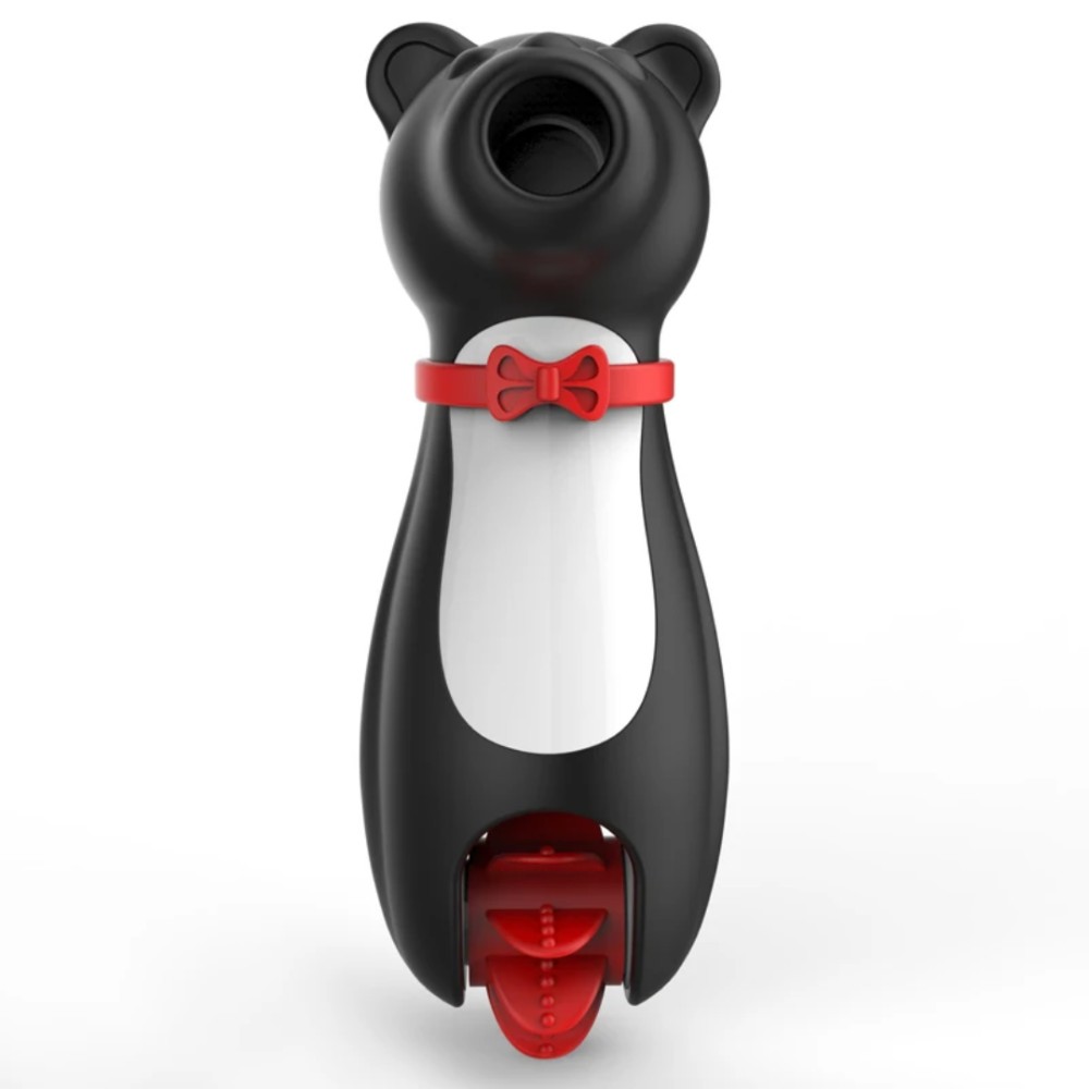 Клиторальный вибратор "Crazy bear", вакуум, лизание, 10 режимов - зображення 1