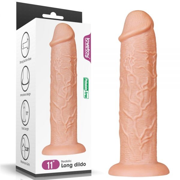 Реалистичный фаллоимитатор Дилдо на присоске 11 King-sized Dildo Flesh - зображення 1
