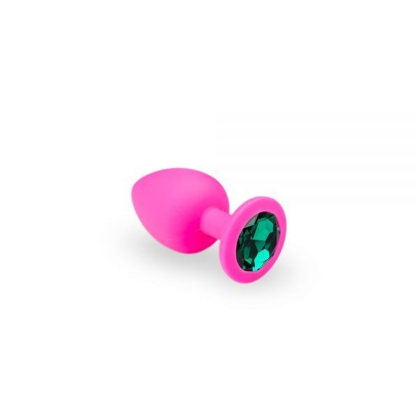 Анальная пробка, Pink Silicone Emerald, S - зображення 1