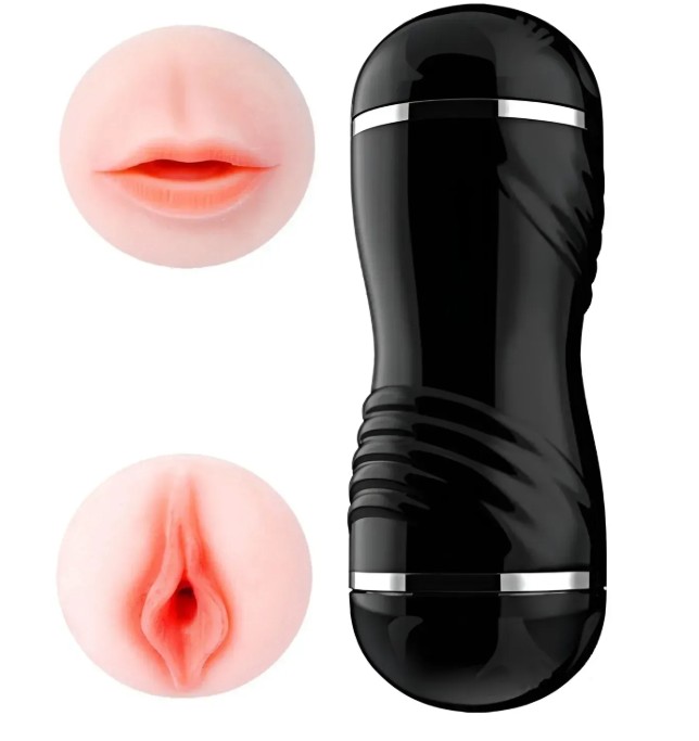 Мастурбатор с двумя входами OYO - Double Pump BLACK, YQM-205 BLACK - зображення 1