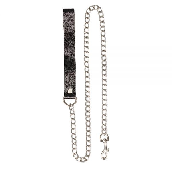 Поводок Leather Leash, Black кожа - зображення 1