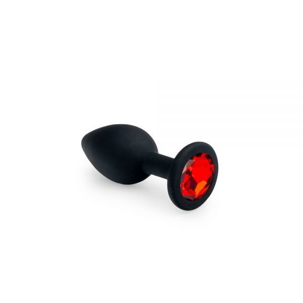 Анальная пробка, Black Silicone Ruby, M - зображення 1