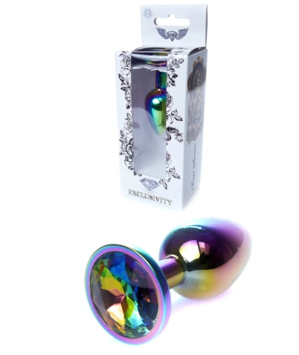 Анальная пробка Boss Series - Jewellery Multicolour PLUG Clear S - зображення 1